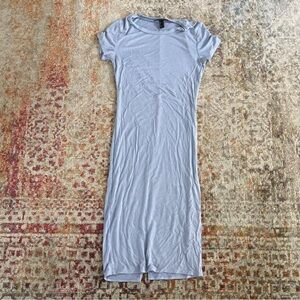 Forever 21 Gray Bodycon Midi Dress Casual Short Sleeve